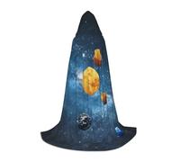 KDKJEDPEAF Mantello lungo con cappuccio per adolescenti Via Lattea Immagine Piano Lunghezza Mantello con cappuccio Costume Halloween Cosplay