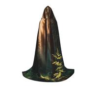 KDKJEDPEAF Mantello lungo con cappuccio per teenager luce solare mattutina nel deserto lunghezza del pavimento mantello con cappuccio costume cosplay di Halloween