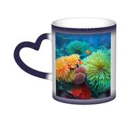 KDKJEDPEAF Tazza magica che cambia colore, 325 ml, tazza da caffè in ceramica sensibile al calore, rivela l'immagine a sorpresa, regalo per lei, per lui, familiari, amici (nero, rosso, blu)