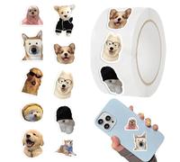 kdkskss Adesivi A Tema Gatto Per Bambini,500 Adesivi In Rotolo Per Decorazione - Decorazione per Sigillare Buste - Per Scuola Feste Ufficio Album Quaderno Laptop Borraccia Busta