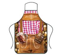 kdkskss Grembiuli Divertenti Uomo BBQ, Grembiule da Lavoro con Disegno Artistico, Grembiule Resistente Alle Macchie Con Motivo Divertente Per Natale Ringraziamento Halloween BBQ Picnic Campeggio