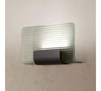 kdln Applique a LED Nami, nero, larghezza 30 cm, vetro kdln