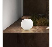 kdln Lampada da tavolo Kushi, ottone/bianco, Ø 16 cm, vetro kdln