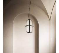 kdln Lampada LED a sospensione Kooi, nera, Ø 30 cm metallo/vetro kdln