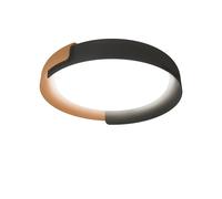 kdln Plafoniera LED Dala, grigio scuro/ramato, Ø 58 cm, dimmerabile kdln