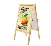 KDOQ Supporto per Poster in Legno, Supporto per Cartello con Cornice A, Espositore per Tabellone KT a Doppia Faccia, Cornice per Tabellone per Pavimenti per Negozio Pubblicitario (Size