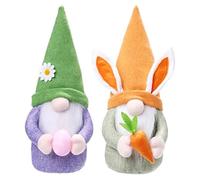 Kdouehg 2 Pezzi di Gnomi Bambola di Peluche Bambola di Peluche Fatta A Mano Decorazioni di Gnomi Coniglietto Pasquale, Decorazioni di Regali di Pasqua