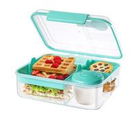 Kdouehg Contenitori per La Preparazione Dei Pasti Riutilizzabili, Contenitore per Snack Bento Box per Adulti, Bento Lunch Box con 2 Vassoi Rimovibili B