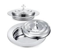 Kdouehg Vassoio per L'Eucarestia con Copertura, Piatti per L'Eucarestia Lucidati, Set di Suppellettili per la Chiesa.