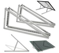 KDR - Set di 2 supporti per pannello solare per impianto elettrico da balcone, in acciaio inox, spessore 2,5 mm, regolabile 0-45°, supporto PV da 115 cm, per balcone, parete, tetto piatto, per