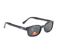 KD's X 1019 - Occhiali da sole polarizzati sportivi e motociclisti - uomo e donna - si adattano sotto casco moto bicicletta sci - Lenti grigie UV400, Nero , X-Large