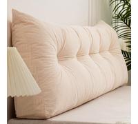 KDTRKH Cuscinetto Cuscinetto Cuscinetto Cuscino di Lettura Cuscino Doppio Cuscino Triangolare per sedersi sul Letto di Posizionamento dello Schienale Cuscino Lungo per Il Letto,Giallo,150x50x20cm