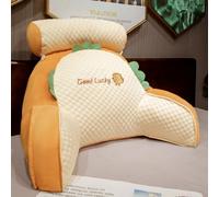 KDTRKH Cuscino da lettura per letto, comodo cuscino rimovibile, schienale morbido, multifunzionale, supporto per la schiena per rilassarsi guardare la TV, arancione, 60 x 45 x 20 cm