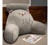 KDTRKH Cuscino per il riposo a letto, morbido cuscino lombare, cuscino per riposare a letto, per sedersi a letto, rilassarsi, guardare la TV, giocare, grigio, 40 x 60 cm