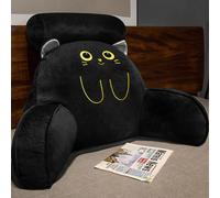 KDTRKH Cuscino per il riposo a letto, morbido cuscino lombare, cuscino per riposare a letto, per sedersi a letto, rilassarsi, guardare la TV, giocare, nero, 40 x 60 cm
