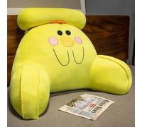 KDTRKH Cuscino per il riposo a letto, morbido cuscino lombare, cuscino per riposare a letto, per sedersi a letto, rilassarsi, guardare la TV, giocare, giallo, 40 x 60 cm