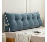 KDTRKH Cuscino testiera Grande Lettura a Cuneo Cuscinetto Cuscino Cuscino Triangolare Cornice Letto riposare Cuscino dormitorio a Castello da Giorno,Blu,120x50x20cm