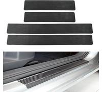 KDUSNA 4 Pezzi Auto Battitacco per Skoda Yeti, Fibra di Carbonio AntiGraffio Protezione Benvenuto Pedaliera Styling Accessori