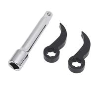 KDUTYE Set di attatori chiave per leva 3pcs in acciaio 65 min 2 pcs doppia testa dell'attatore quadrato e 1/2 asta di estensione