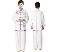 KDveppuzx Tute tradizionali per il Tai Chi, Uniforme ricamata Tai Chi a maniche lunghe da uomo e donna multicolore, tutte le taglie