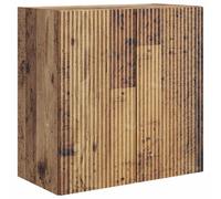 KDVXBCQJH Armadietto da parete effetto legno anticato, 59 x 31 x 60 cm, in | Armadio sospeso compatto per soggiorno e corridoio. Con due ante e ripiani per un ordine strutturato a livello degli occhi.