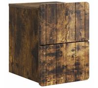 KDVXBCQJH Comodino da parete con 2 cassetti, rovere affumicato | Console sospesa salvaspazio per camera da letto e corridoio con 2 cassetti in robusto legno per una conservazione ordinata.