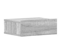 KDVXBCQJH Comodino sospeso, grigio Sonoma, 40 x 30 x 15 cm | La console da parete sospesa per camera da letto crea spazio libero sul pavimento con una portata di 40 kg e un ripiano