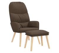 KDVXBCQJH Poltrona relax con sgabello, 2 pezzi, imbottita, tortora, 70 x 77 | Comoda poltrona TV per soggiorno e angolo lettura, con poggiapiedi per un relax ottimale dopo la sera.