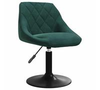KDVXBCQJH Sedia girevole in velluto verde scuro, sedia da pranzo regolabile | Sedia da bar moderna in velluto verde con base flessibile per la cucina, la sala da pranzo o il bistrot dal look senza tempo.