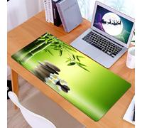 KDWJS Tappetino per mouse XXL Speed Gaming - 90x40 cm - XXL Mousepad - base antiscivolo - migliora la precisione e la velocità - sfondo spa con bambù e pietre sull'acqua