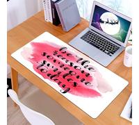 KDWJS Tappetino per mouse XXL Speed Gaming - 90x40 cm - XXL Mousepad - base antiscivolo - migliora la precisione e la velocità - Citazione, Sii la ragione per cui qualcuno sorride oggi Calligrafia su