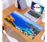 KDWJS Tappetino per mouse XXL Speed Gaming - 90x40 cm - XXL Mousepad - base antiscivolo - migliora la precisione e la velocità - Vacanze estive italiane - splendida isola di Capri Campania Italia