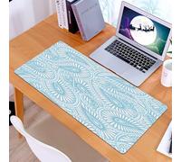 KDWJS Tappetino per mouse XXL Speed Gaming - 90x40 cm - XXL Mousepad - base antiscivolo - migliora la precisione e la velocità - Arabo, delicato motivo paisley azzurro chiaro. Un design continuo e in