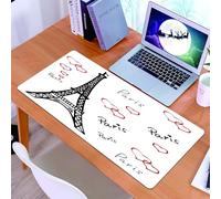 KDWJS Tappetino per mouse XXL Speed Gaming - 90x40 cm - XXL Mousepad - base antiscivolo - migliora la precisione e la velocità - Parigi Set Torre Eiffel, Eiffel Parigi è sempre una buona idea Luoghi