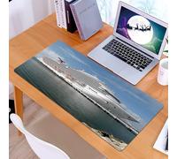 KDWJS Tappetino per mouse XXL Speed Gaming - 90x40 cm - XXL Mousepad - base antiscivolo - migliora la precisione e la velocità - Nave da crociera a Venezia, Italia, una grande nave da crociera ormegg