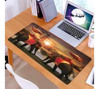 KDWJS Tappetino per mouse XXL Speed Gaming - 90x40 cm - XXL Mousepad - base antiscivolo - migliora la precisione e la velocità - Elefante e accessori tradizionali del regno della Thailandia