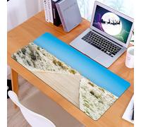 KDWJS Tappetino per mouse XXL Speed Gaming - 90x40 cm - XXL Mousepad - base antiscivolo - migliora la precisione e la velocità - Spiaggia, Sentieri sulla spiaggia Le Dune, Sardegna meridionale, Itali