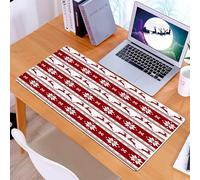 KDWJS Tappetino per mouse XXL Speed Gaming - 90x40 cm - XXL Mousepad - base antiscivolo - migliora la precisione e la velocità - Buon Natale e Felice Anno Nuovo! Sfondo a righe senza soluzione di con
