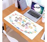 KDWJS Tappetino per mouse XXL Speed Gaming - 90x40 cm - XXL Mousepad - base antiscivolo - migliora la precisione e la velocità - Biglietto per baby shower con testo di benvenuto e simpatico gufo