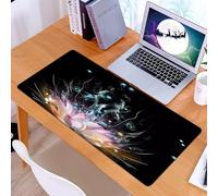 KDWJS Tappetino per mouse XXL Speed Gaming - 90x40 cm - XXL Mousepad - base antiscivolo - migliora la precisione e la velocità - Un loto rosa radioso circondato da fumo misterioso e luminoso su uno s