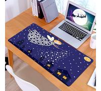 KDWJS Tappetino per mouse XXL Speed Gaming - 90x40 cm - XXL Mousepad - base antiscivolo - migliora la precisione e la velocità - Una piacevole fiaba, fata con costumi a forma di cuore che diffonde ma