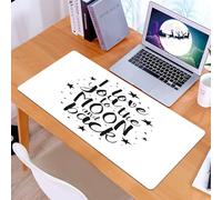 KDWJS Tappetino per mouse XXL Speed Gaming - 90x40 cm - XXL Mousepad - base antiscivolo - migliora la precisione e la velocità - I Love You To The Moon And Back Elemento tipografico del font letterin