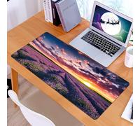 KDWJS Tappetino per mouse XXL Speed Gaming - 90x40 cm - XXL Mousepad - base antiscivolo - migliora la precisione e la velocità - Vista panoramica dei campi di lavanda a Valensole. Provenza, Francia