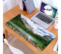 KDWJS Tappetino per mouse XXL Speed Gaming - 90x40 cm - XXL Mousepad - base antiscivolo - migliora la precisione e la velocità - Splendidi paesaggi, acque turchesi armoniose, cottage rustici e montag