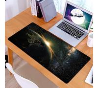 KDWJS Tappetino per mouse XXL Speed Gaming - 90x40 cm - XXL Mousepad - base antiscivolo - migliora la precisione e la velocità - Fotografia spaziale della Terra, la Terra illuminata dal sole nel vast