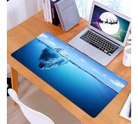 KDWJS Tappetino per mouse XXL Speed Gaming - 90x40 cm - XXL Mousepad - base antiscivolo - migliora la precisione e la velocità - Iceberg - Pericolo nascosto e concetto di riscaldamento globale