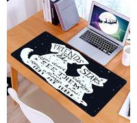 KDWJS Tappetino per mouse XXL Speed Gaming - 90x40 cm - XXL Mousepad - base antiscivolo - migliora la precisione e la velocità - Cane, gli amici sono come le stelle Citazione con la sagoma di animali