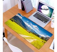 KDWJS Tappetino per mouse XXL Speed Gaming - 90x40 cm - XXL Mousepad - base antiscivolo - migliora la precisione e la velocità - Natura, Alpi Giulie Montagna Valle Rurale con foto