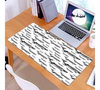 KDWJS Tappetino per mouse XXL Speed Gaming - 90x40 cm - XXL Mousepad - base antiscivolo - migliora la precisione e la velocità - Balena bianca e nera. Stile realistico di incisione di animali balena