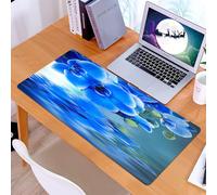 KDWJS Tappetino per mouse XXL Speed Gaming - 90x40 cm - XXL Mousepad - base antiscivolo - migliora la precisione e la velocità - Decorazioni floreali, orchidee, fiori naturali asiatici